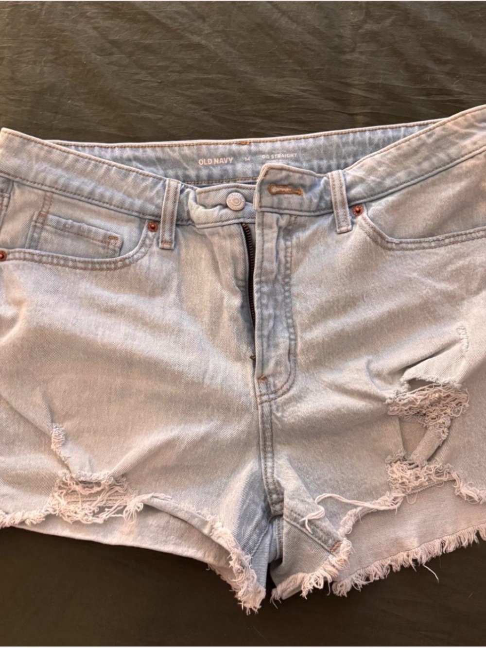 Old Navy Pale Blue Distressed Denim Cutoff Shorts - Women